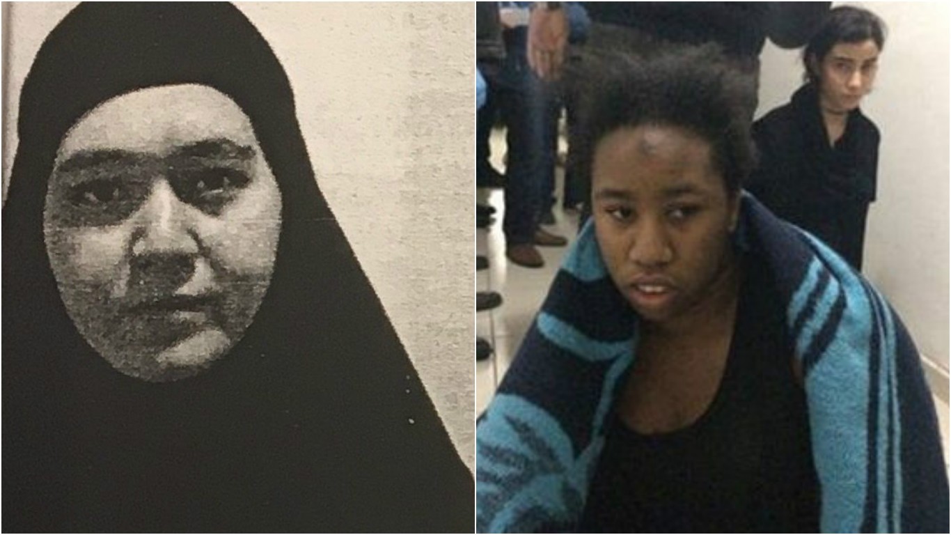 A combined photo of the wife of Reina attacker's wife F.A. (L) and 27-year-old Senegalese woman Dina A. who was detained while staying with Daesh terrorist Abdulkadir Masharipov (R).