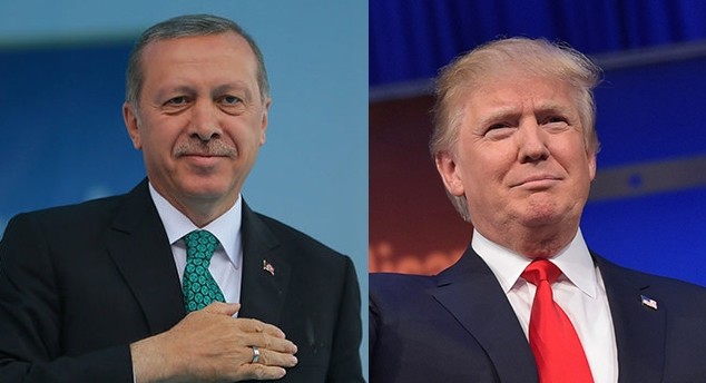 President Recep Tayyip Erdou011fan (L) and his US counterpart-to-be Donald Trump