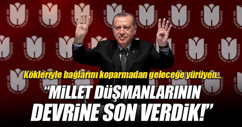 Cumhurbaşkanı Erdoğan İbn Haldun Üniversitesi'nde konuştu