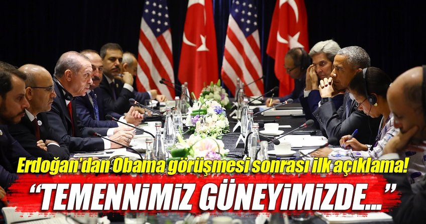 Erdoğan: Temennimiz güneyimizde bir terör koridoru oluşmasın