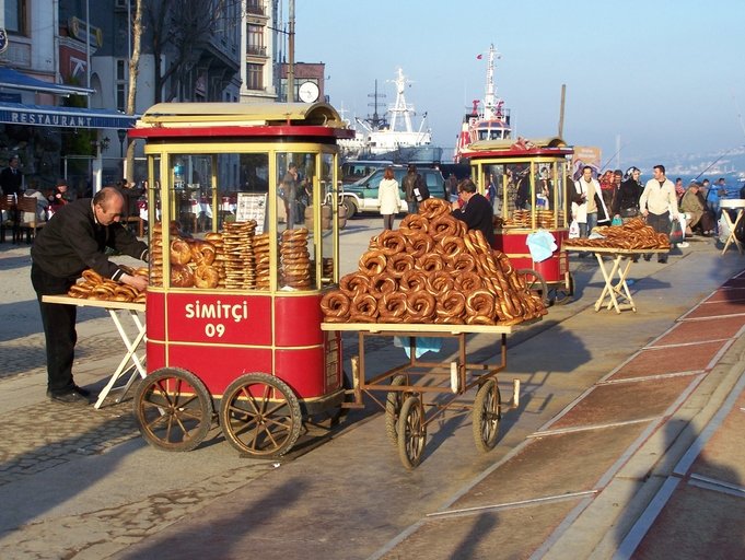 Essentials of Bosphorus tour: Turkish tea, simit on board ferry