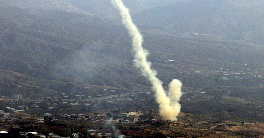 Ateş açan PKK'lılara bomba yağdı