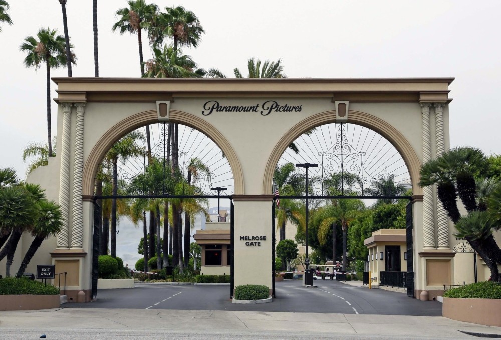 The main gate to Paramount Studios is seen on Melrose Avenue, in Los Angeles.