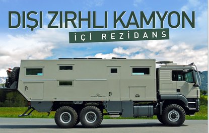 Dışı zırhlı kamyon içi rezidans