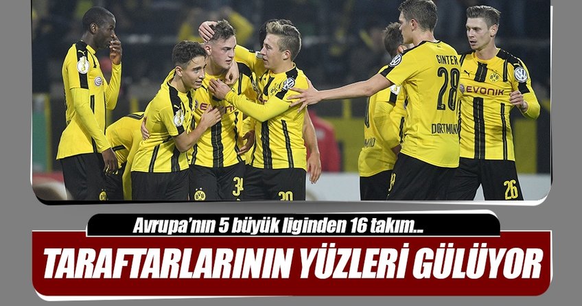 Avrupada 16 takım taraftarlarının yüzünü güldürüyor