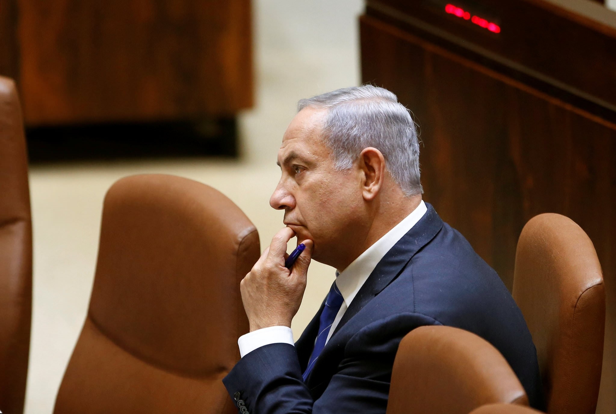 Israeli Prime Minister Benjamin Netanyahu attends a session at the Knesset, the Israeli parliament in Jerusalem, May 23, 2016. (Reuters Photo)
