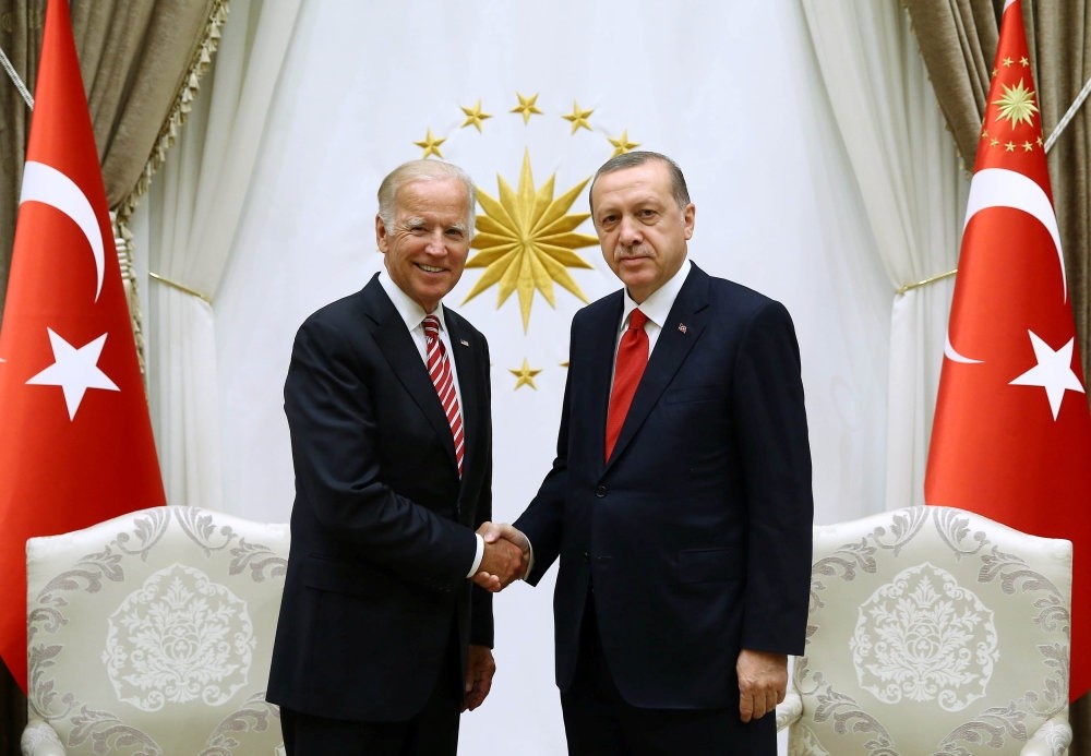 U.S. Vice President Joe Biden (L) yesterday met with President Recep Tayyip Erdou011fan following his meeting with Prime Minister Binali Yu0131ldu0131ru0131m.