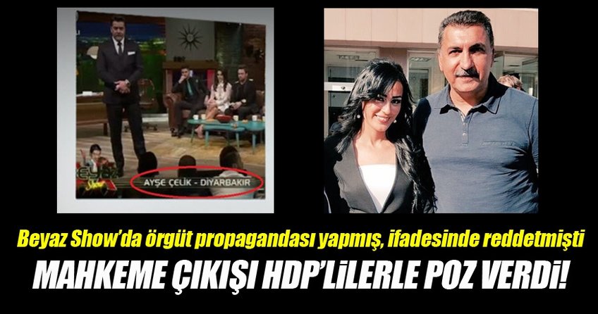 Mahkeme çıkışı HDP'lilerle poz verdi