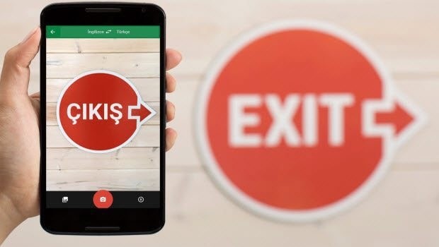 Google Translate app enables smartphones to translate signs, menus and more into English.