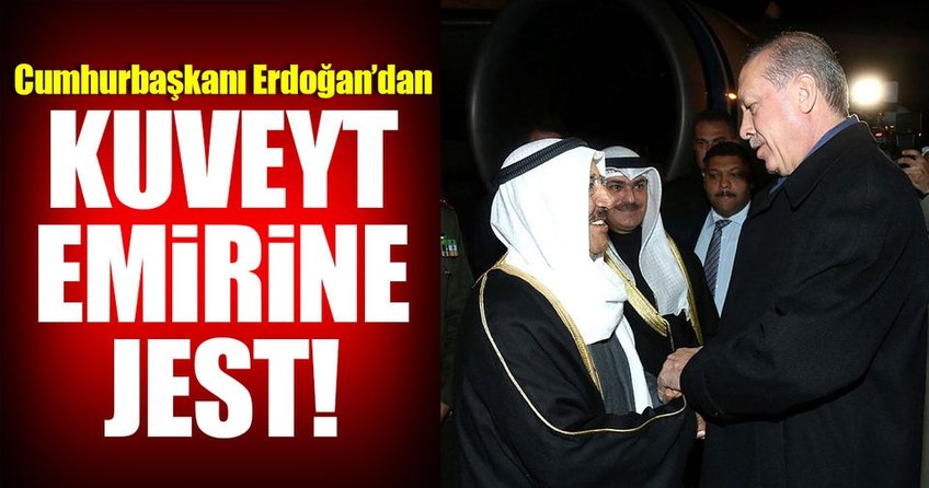Cumhurbaşkanı Erdoğan’dan Kuveyt Emiri el Sabah’a jest!