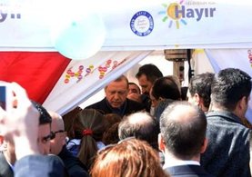 Cumhurbaşkanı Recep Tayyip Erdoğan 'Hayır' çadırını ziyaret etti