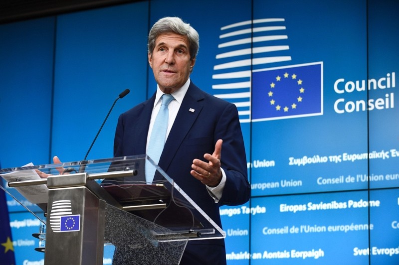 US Secretary of State John Kerry delivers a speech during a joint press conference after bilateral meeting at the EU Headquarters in Brussels, on July 18, 2016.   AFP Photo