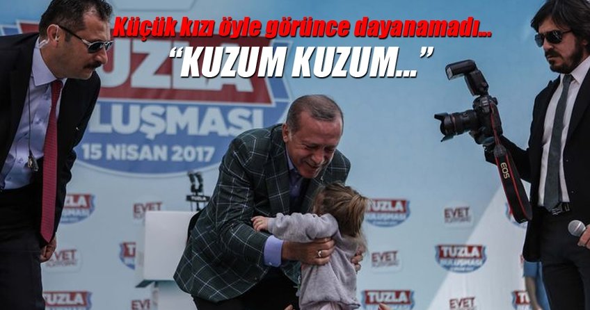 Cumhurbaşkanı Erdoğan küçük kızı öyle görünce dayanamadı