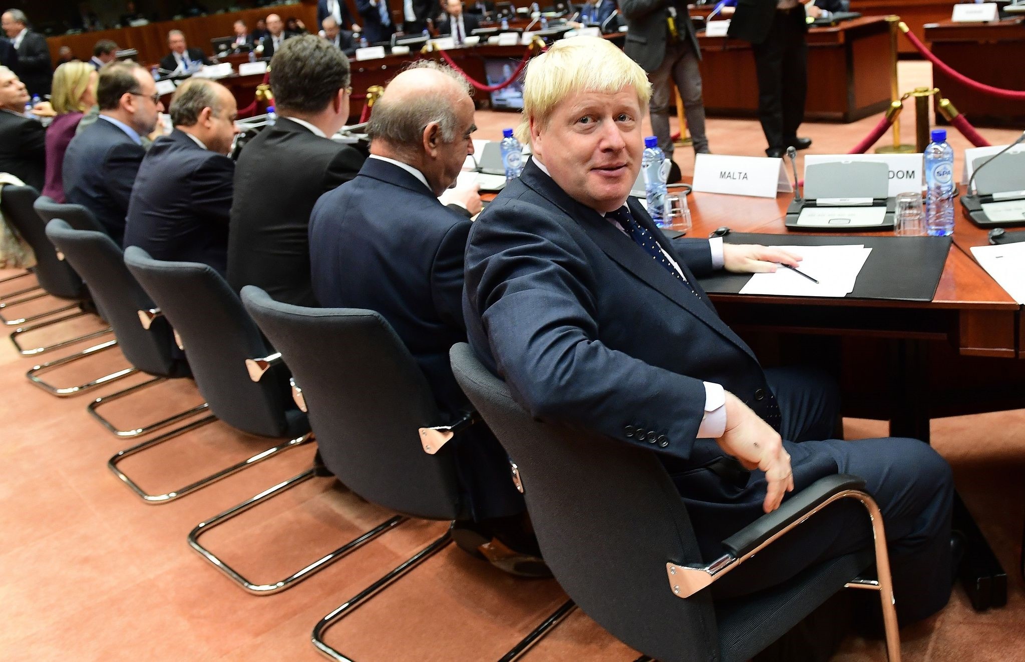 British Foreign Secretary Boris Johnson attends an EU foreign affairs council at the European Council, in Brussels on November 14, 2016. (AFP PHOTO)
