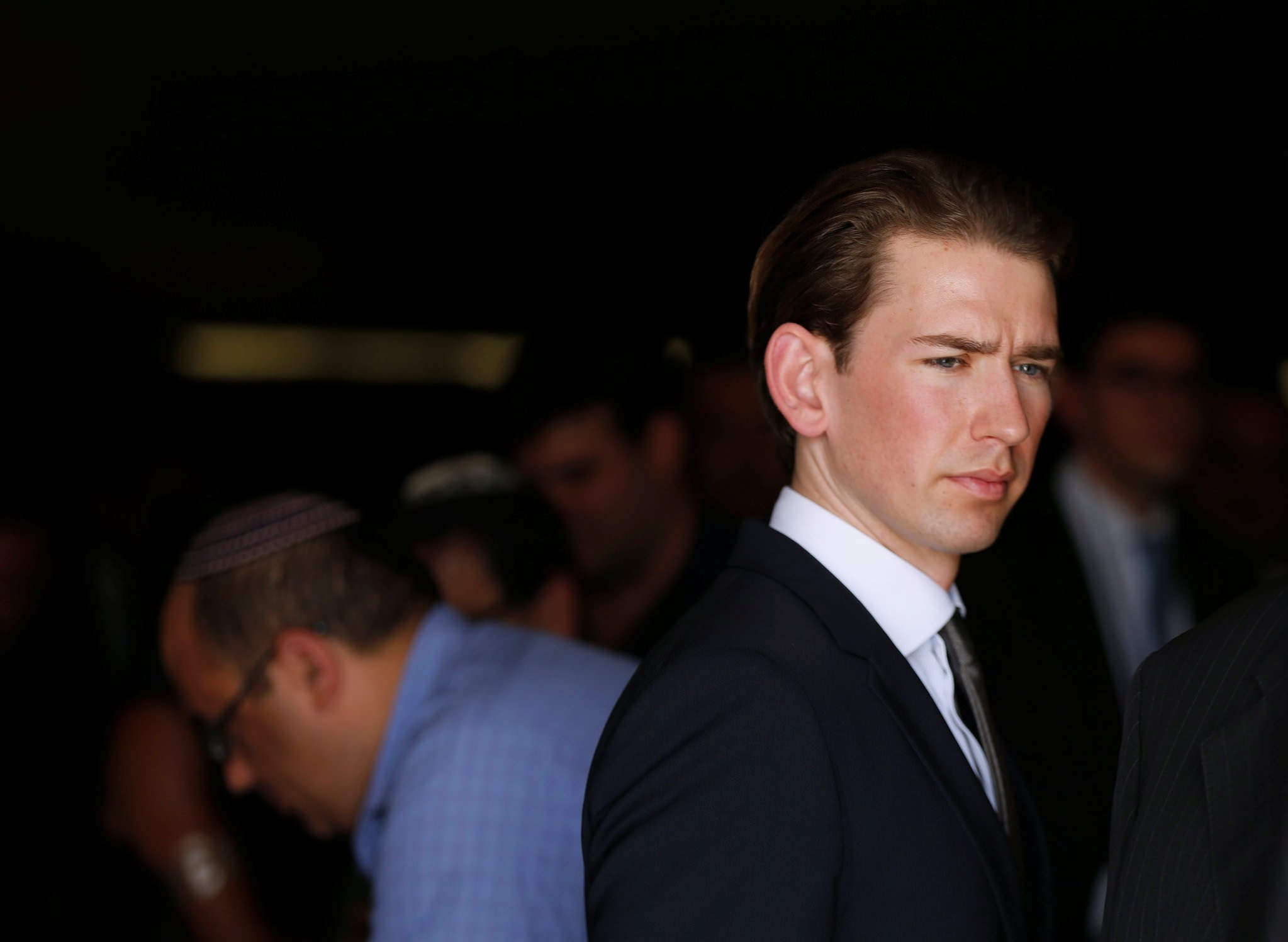 Austrian Foreign Minister Sebastian Kurz leaves after a ceremony in the Hall of Remembrance at Yad Vashem Holocaust Memorial in Jerusalem May 16, 2016. (REUTERS PHOTO)