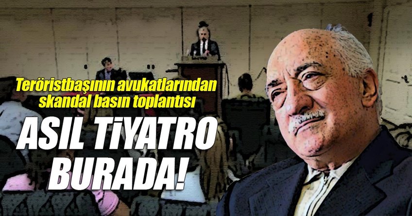 Teröristbaşının avukatlarından skandal basın toplantısı