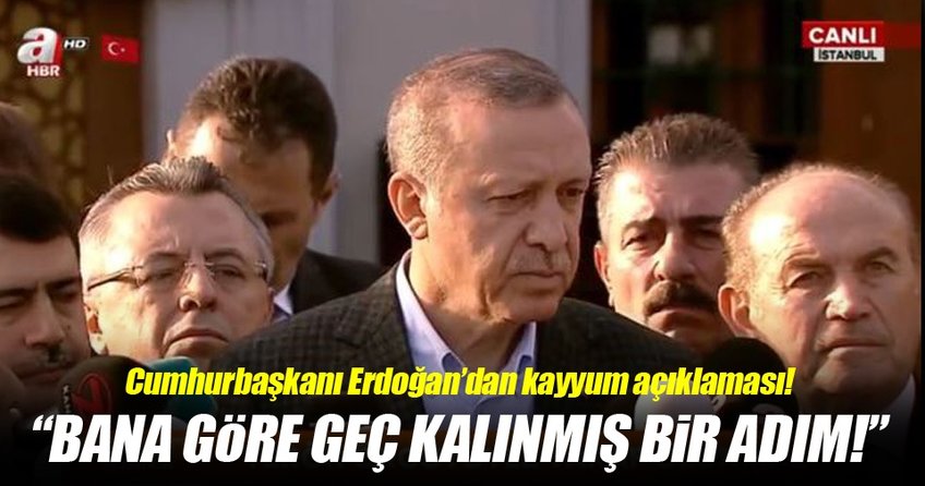 Cumhurbaşkanı Erdoğan bayram namazı sonrası açıklamalarda bulundu