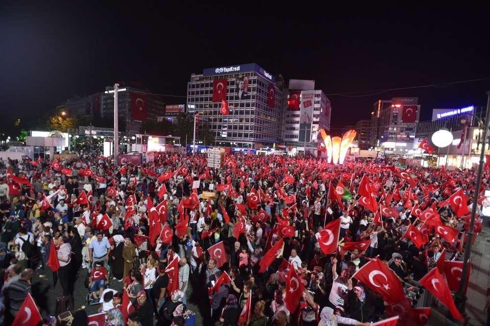 Democracy rallies have attracted large crowds every night in the capital Ankara and 80 other provinces of Turkey where they turned into a symbol of patriotism and democracy, following the July 15 coup attempt.