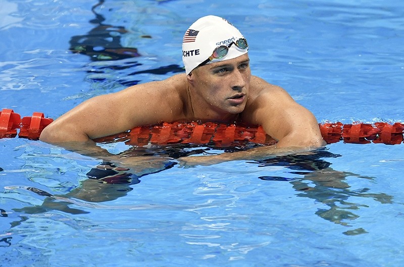 In this Aug. 9, 2016, file photo, United States' Ryan Lochte checks his time after a men' 4x200-meter freestyle relay heat during the swimming competitions at the 2016 Summer Olympics in Rio de Janeiro. (AP Photo)