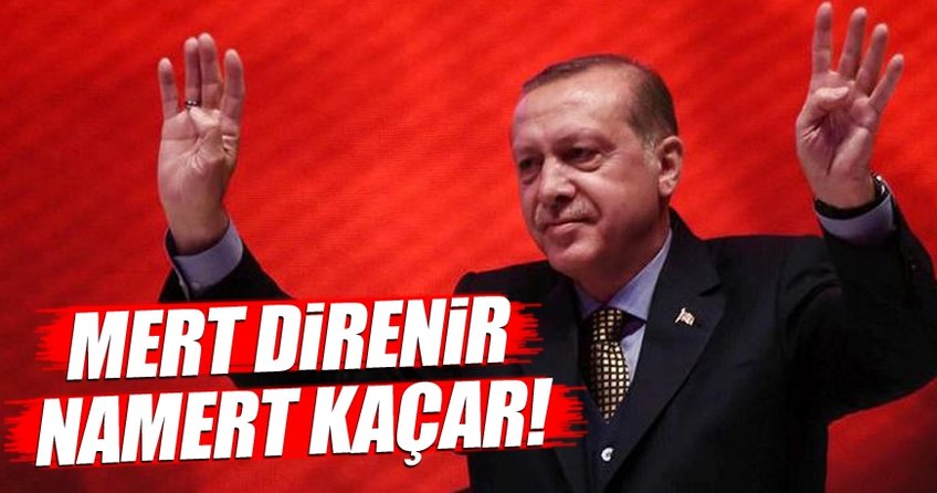 Cumhurbaşkanı Erdoğan: Mert direnir namert kaçar
