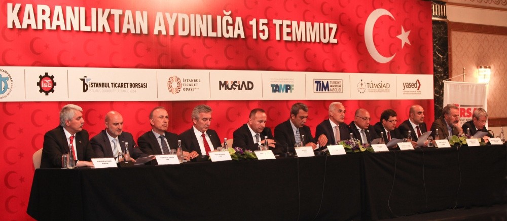 Business associations, gathered in the aftermath of the failed coup attempt on July 15 to launch their support for democracy, agreed to take the measures needed to root out any business people linked with FETu00d6.
