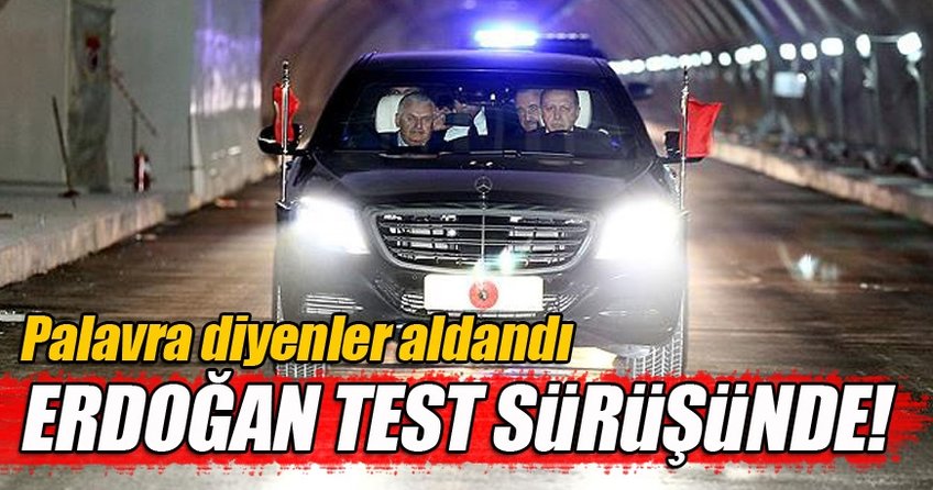 Avrasya Tüneli'nde test sürüşü yapıldı