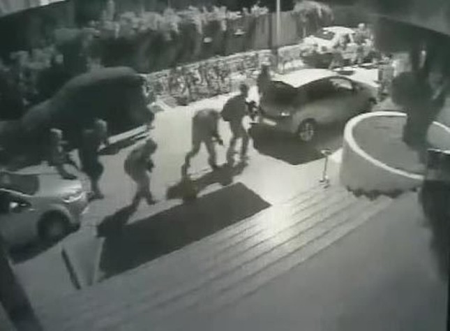 Coup soldiers caught on securtiy camera storming the hotel President Erdou011fan was staying at during the nu0131ght of the failed coup attempt on July 15.  