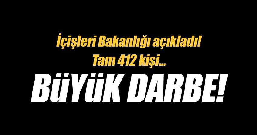 İçişleri Bakanlığı açıkladı! Terör örgütlerine büyük darbe