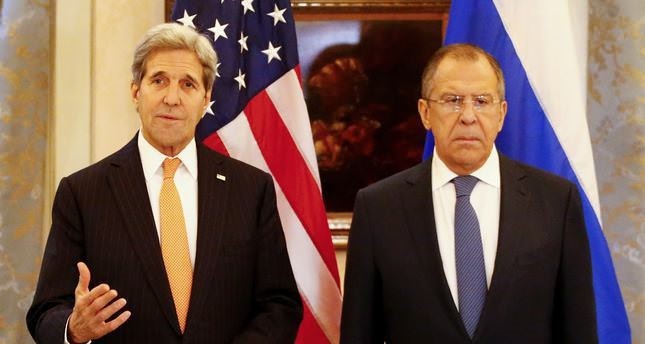 Kerry (L) and Lavrov