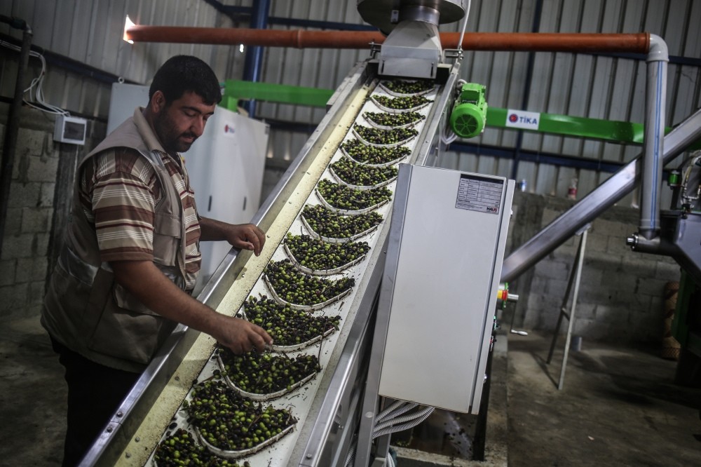 The plant is expected to boost olive oil sales for local farmers as it will accelerate production, a significant aid to the stunted economy of the Gaza Strip. 