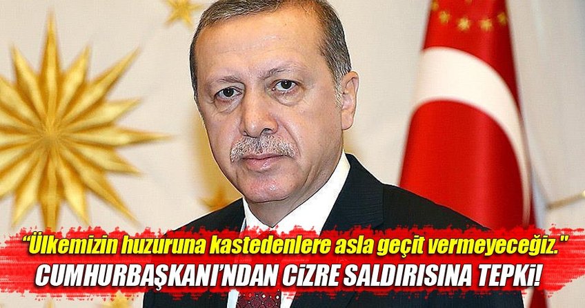 Erdoğan'dan Cizre saldırısına tepki