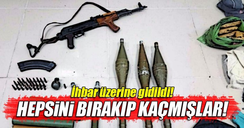 Terk edilmiş minibüsten cephanelik çıktı