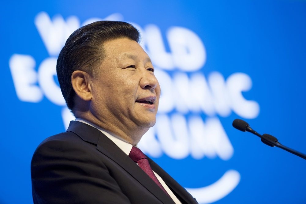 China's President Xi Jinping delivers a speech in the Congress Hall on day one of the 47th Annual Meeting of the World Economic Forum (WEF) in Davos, Switzerland.