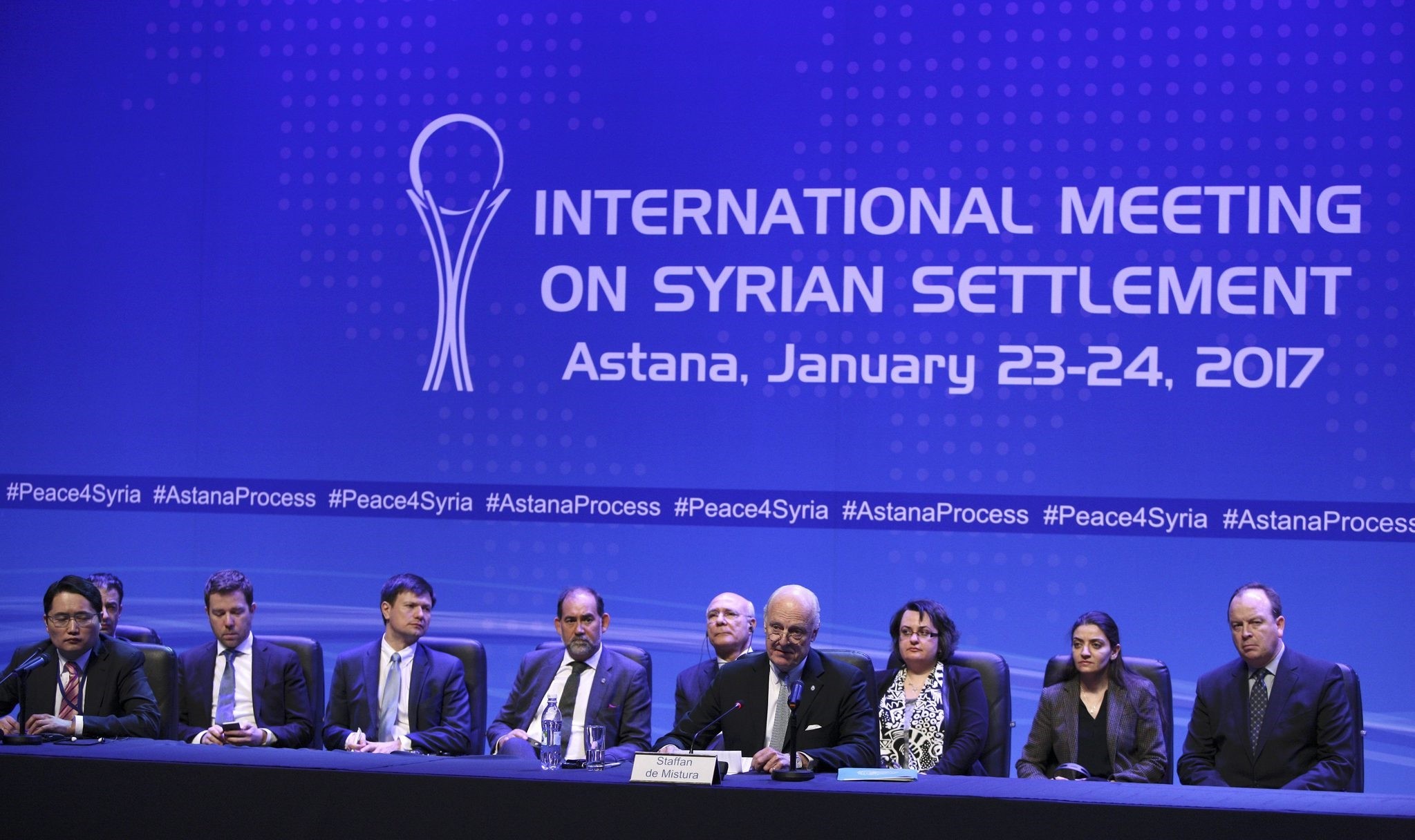 U.N. special envoy for Syria Staffan de Mistura attends a news conference following Syria peace talks in Astana, Kazakhstan January 24, 2017. (REUTERS Photo)