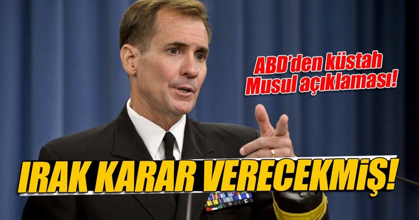 ABD'den Musul operasyonu için küstah açıklama