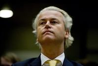 Dutch politician Geert Wilders looks on during the reading of his verdict at an Amsterdam court on June 23, 2011. (AFP Photo)