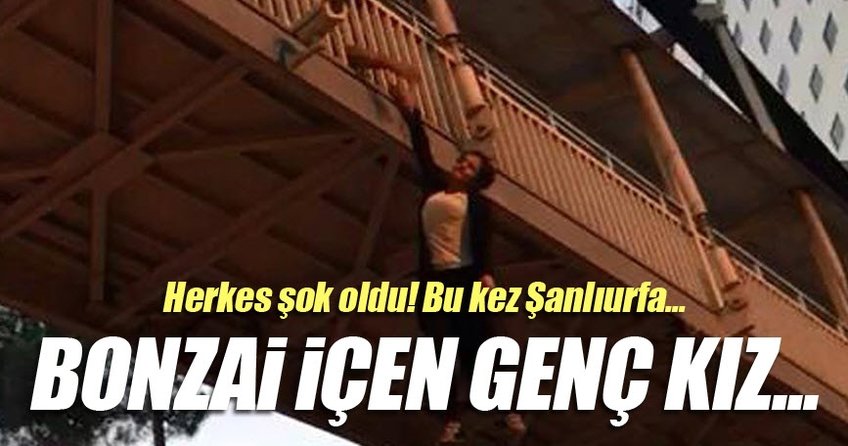Bonzai içen genç kız, üst geçitten atlamak istedi