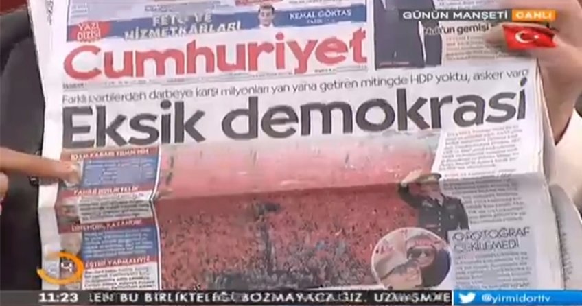 Cumhuriyet Gazetesi'nin Yenikapı manşetine tokat gibi cevap