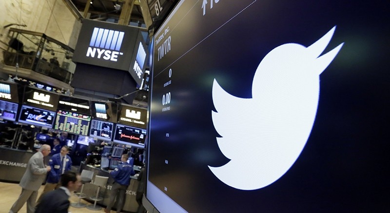  In this July 27, 2016, file photo, the Twitter symbol appears above a trading post on the floor of the New York Stock Exchange (AP Photo)