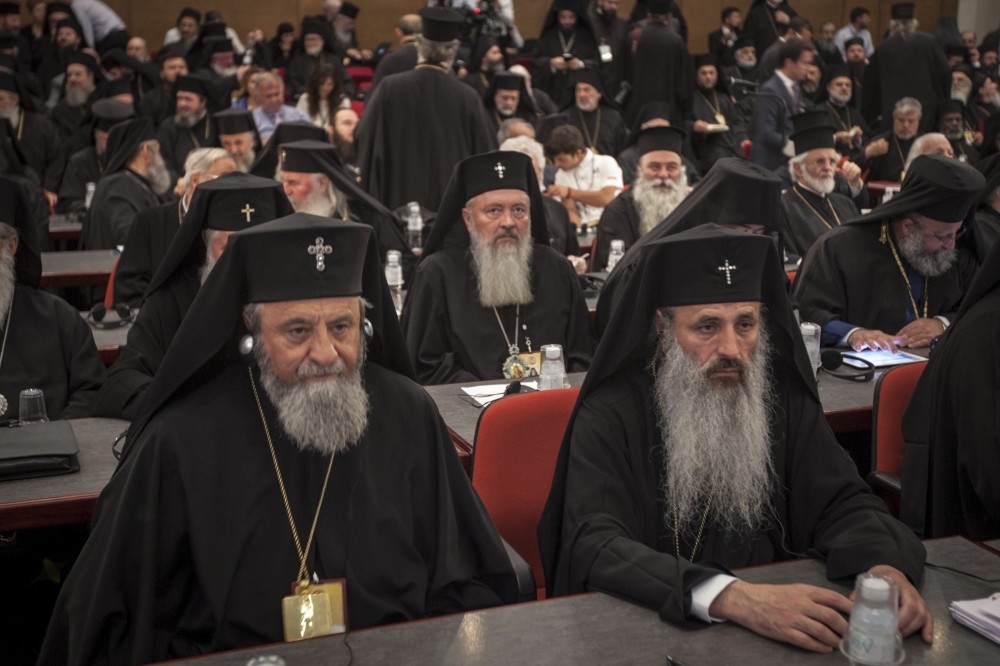 Orthodox bishops at the closing session of the Holy and Great Council.
