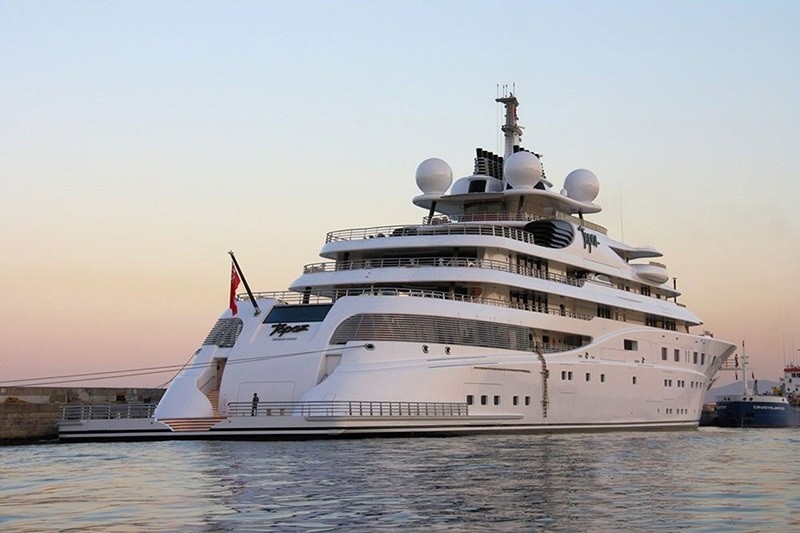 Luxury yacht, Topaz, seen in Marmaris (IHA Photo)