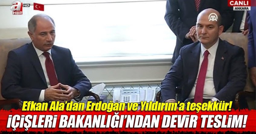 İçişleri Bakanlığı'nda devir teslim töreni