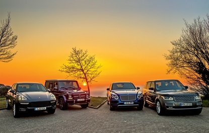 KARŞILAŞTIRMA · Bentley Bentayga, Mercedes-AMG G 63, Porsche Cayenne Turbo S, Range Rover LWB 5.0 V8