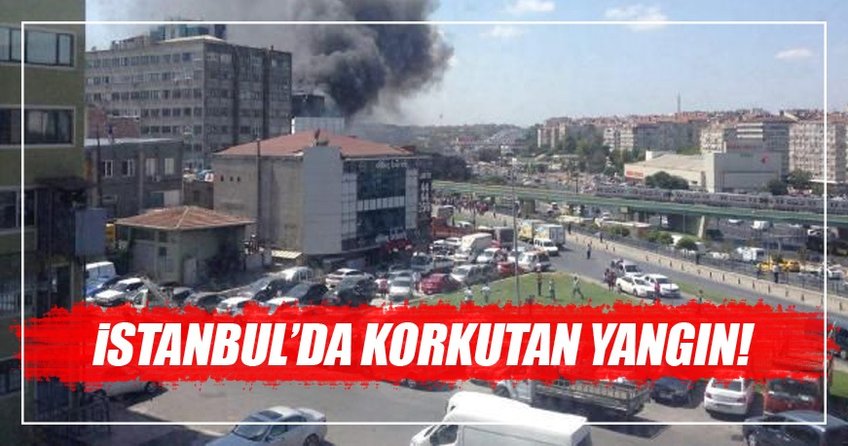 Merter'de korkutan yangın