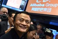 This file photo taken on September 19, 2014 shows Chinese online retail giant Alibaba founder Jack Ma smiling as he waits for the trading to open on the floor at the New York Stock Exchange in New York. (AFP Photo)