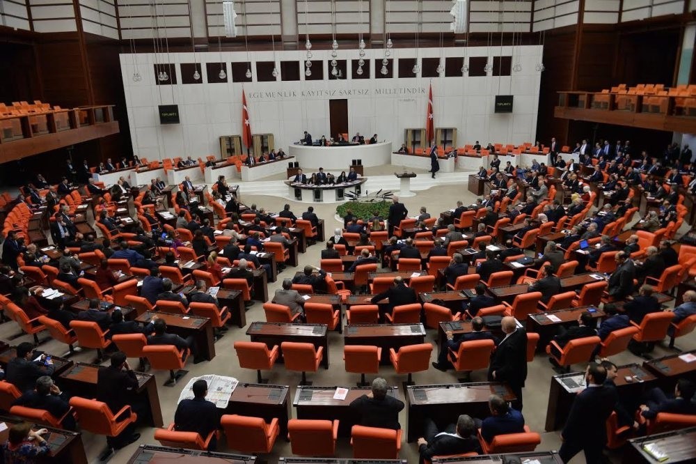 The Turkish Grand National Assembly (TBMM) in Ankara during the voting for constitutional changes in January. 