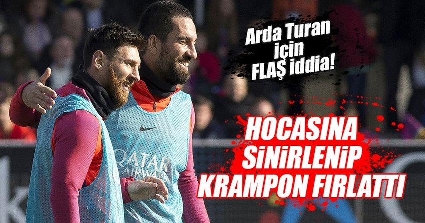 Arda Turan idmanda krampon fırlattı!