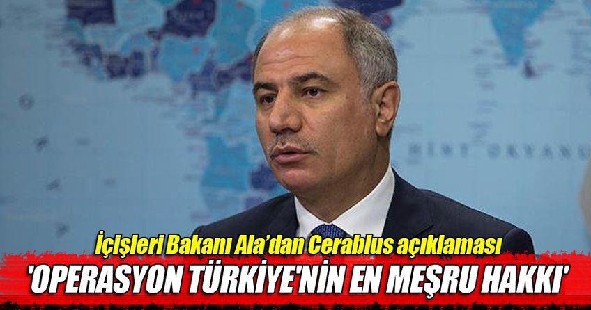 İçişleri Bakanı Efkan Ala: Türkiye bunlara seyirci kalamaz