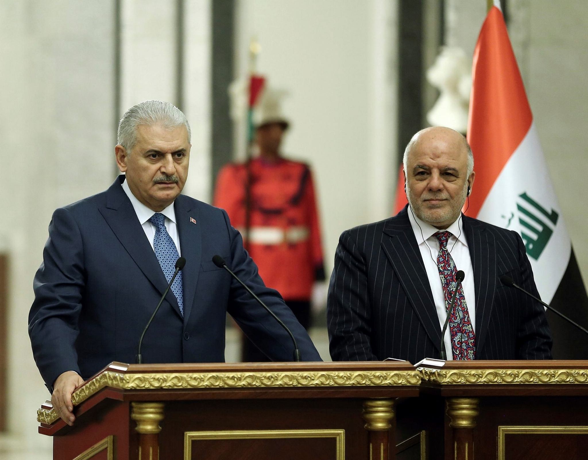 Prime Minister Yu0131ldu0131ru0131m over the weekend met with his Iraq counterpart, Haider al-Abadi, during his visit to Baghdad to discuss security issues, especially the continued PKK presence in the country.