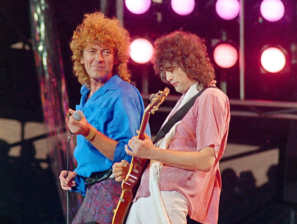 Singer Robert Plant, left, and guitarist Jimmy Page